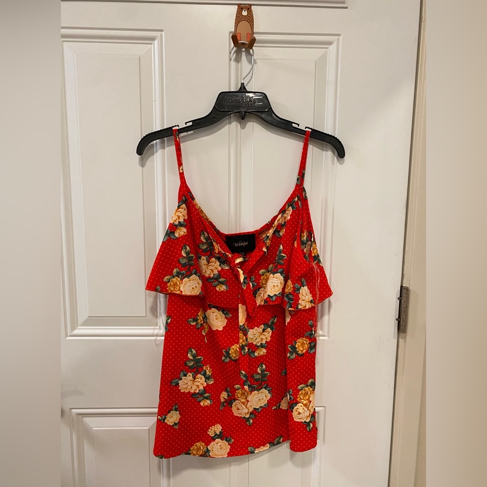 Women’s Red Floral Tank Top